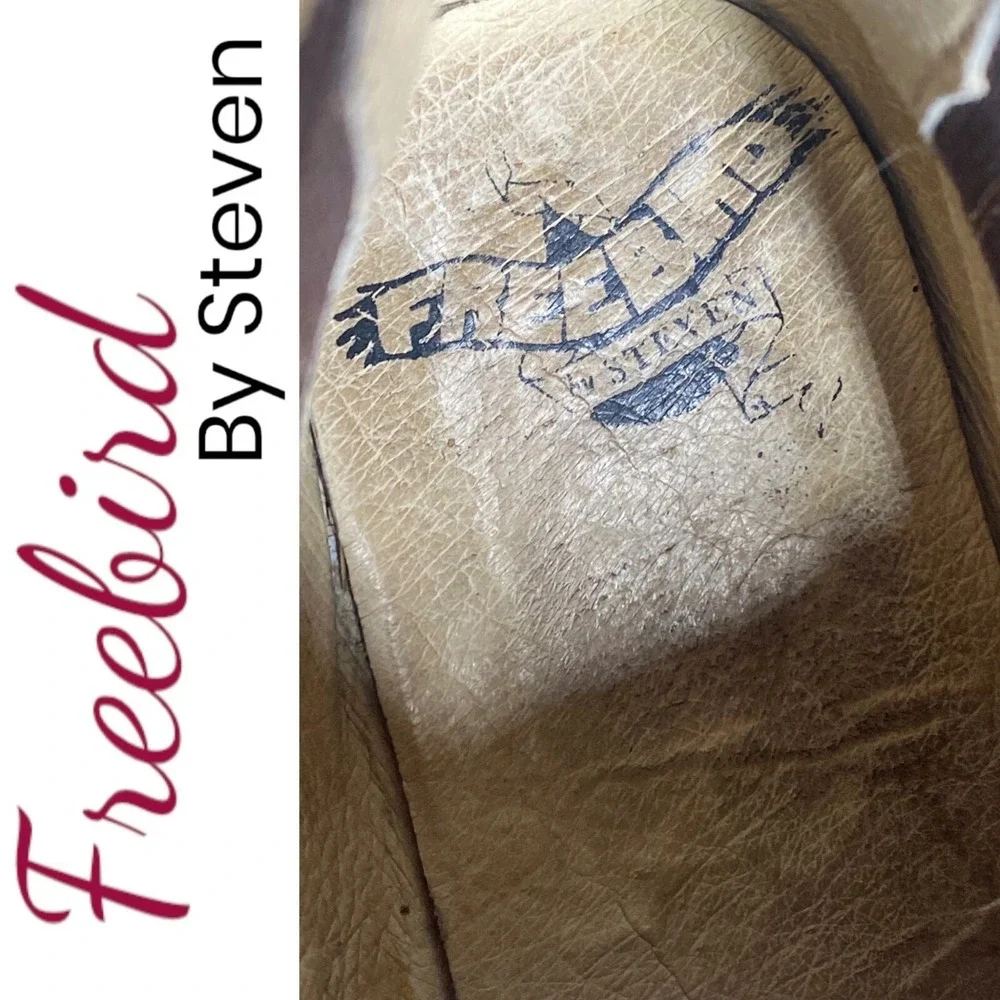 Freebird by Steven Lasso Leather‎ Snakeskin Chelsea Western Booties Women's 6